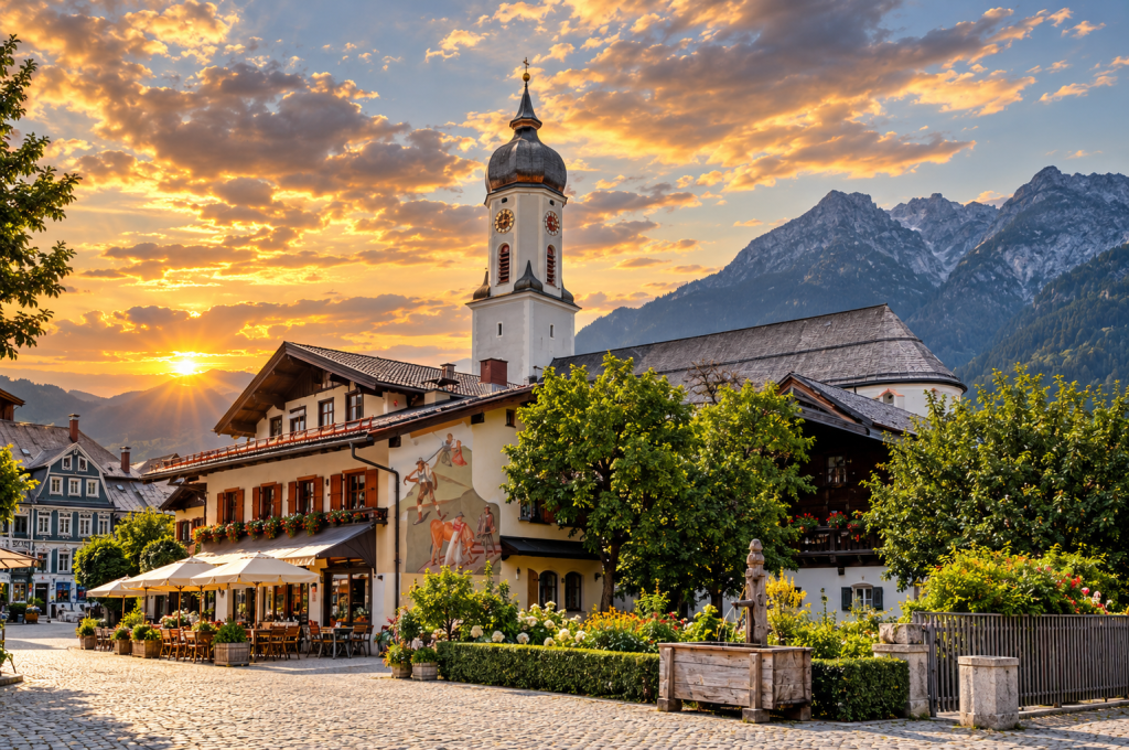 Berglandschaft rund um Garmisch-Partenkirchen nahe der Ferienwohnung Alpspitzherzl