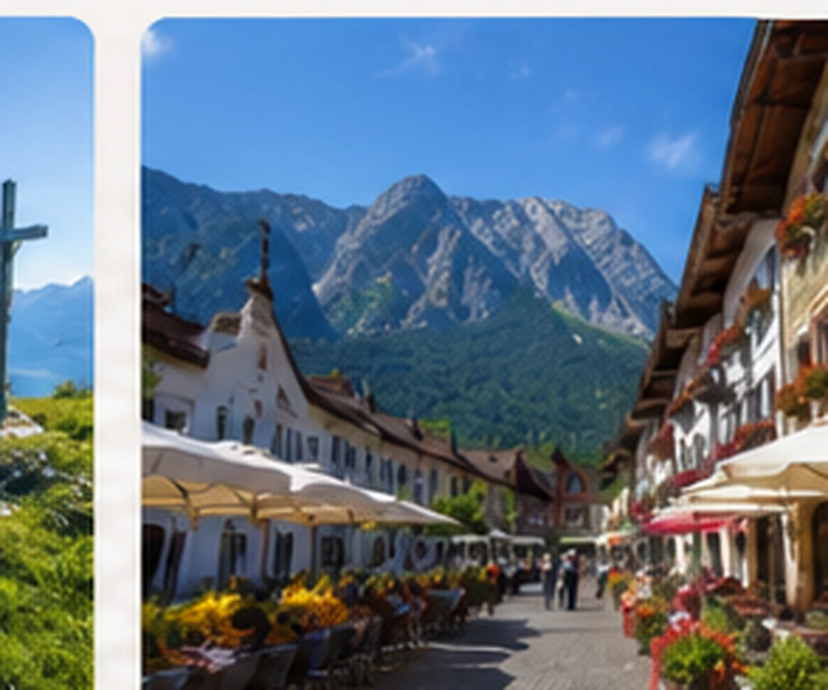 Garmisch-Partenkirchen mit Bergkulisse